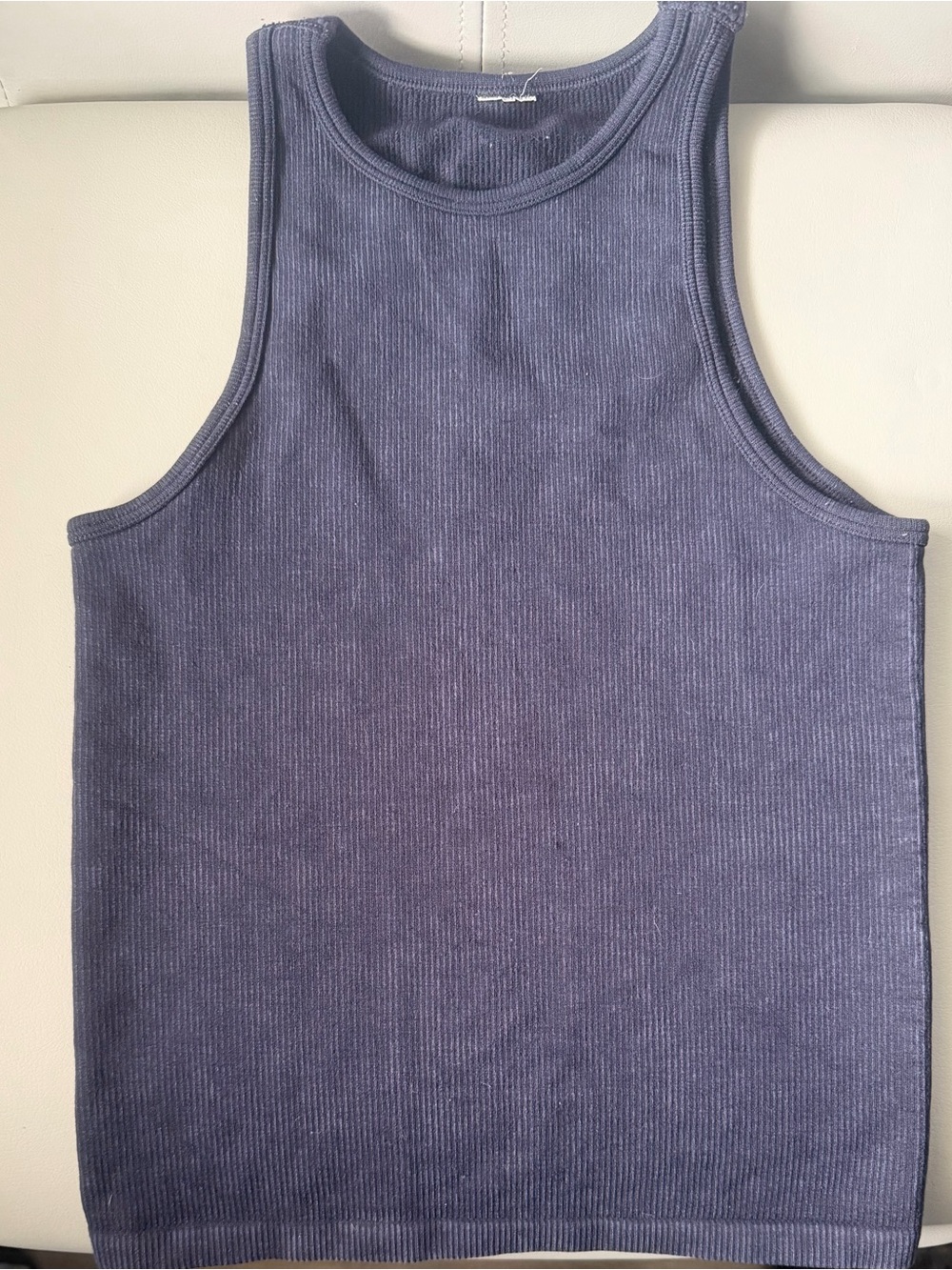 & Other Stories Men's Ribbed Tank Sweater Vest in Dusty Blue